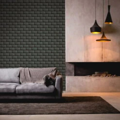 Papier Peint 'Feeling Of Security' 53x1005cm 10 Papier Peint 'Feeling Of Security' 53x1005cm -Magasin De Rénovation Domiciliaire 383571 tapeten ziegelstein grau schwarz tapete wandtapete designtapete 3d tapete fototapete 04