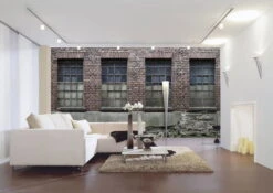 Papier Peint 'Bricks 3' 600x250cm 5 Papier Peint 'Bricks 3' 600x250cm -Magasin De Rénovation Domiciliaire 471124 stein tapeten grau braun tapete wandtapete designtapete 3d tapete fototapete 02