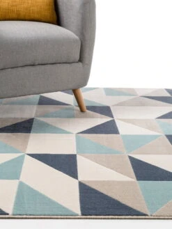 Tapis 'Dessert Blue' -Magasin De Rénovation Domiciliaire 60004848 22101 11217 22101 11217 kunstfaserteppiche blau modern teppich laeufer vorleger textilien 03