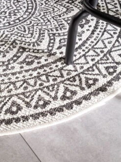 Tapis 'Cleo White/Black' -Magasin De Rénovation Domiciliaire 60005964 129104 112878 129104 112878 outdoor teppiche modern teppich laeufer vorleger textilien 03
