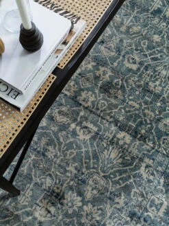 Tapis 'Vintage Velvet Blue' -Magasin De Rénovation Domiciliaire 60006569 22101 11223 22101 11223 22101 11204 kollektion vintage velvet modern teppich laeufer vorleger textilien 03