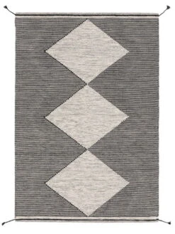 Tapis 'Nahla White/Black'