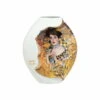Vase En Porcelaine 'Mysterious Look' De Gustav Klimt 16,5x20x10cm -Magasin De Rénovation Domiciliaire 66500411 frau kreise bunt porzellan vase designvase tischvase 01