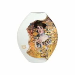 Vase En Porcelaine 'Mysterious Look' De Gustav Klimt 16,5x20x10cm