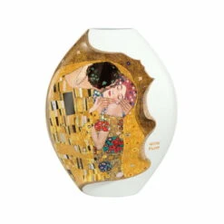 Vase En Porcelaine 'Glowing Passion' De Gustav Klimt 24,5x31x15cm