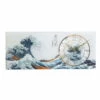 Horloge Murale En Verre 'Waves Of Time' De Katsushika Hokusai 2 Horloge Murale En Verre 'Waves Of Time' De Katsushika Hokusai -Magasin De Rénovation Domiciliaire 67000301 welle meer blau weiss glas wanduhr deko uhr 01
