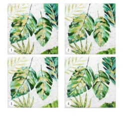 Tableau Peint à La Main 'Feuilles Envolées' 90x90cm | Avec Certificat D'authenticité 19 Tableau Peint à La Main 'Feuilles Envolées' 90x90cm | Avec Certificat D'authenticité -Magasin De Rénovation Domiciliaire KL02527 modern palme blaetter gruen weiss acryl gemaelde acryl bilder leinwandbilder moderne kunst handgemalt 08