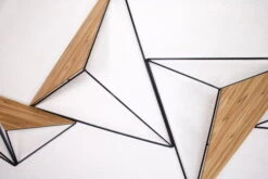 Sculpture Murale En Métal 'Ensemble' 180x65x10,5cm -Magasin De Rénovation Domiciliaire KL03293 abstrakt dreieck formen gold schwarz wanddeko metall wandskulptur wandbilder aus metall 08