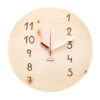 Horloge Murale Design 'Manufaktuhr (swiss Pine Round)' -Magasin De Rénovation Domiciliaire ch40 h 13 h 13 rot beige wanduhren wanduhr modern holz nachhaltig 01