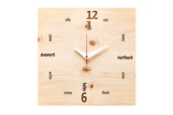 Horloge Murale Design 'Kultuhr (swiss Pine Angular)'
