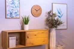 Horloge Murale Design 'Römerkultuhr (oak Round)' -Magasin De Rénovation Domiciliaire ch80 a 1502 a 1502 braun schwarz wanduhren wanduhr modern holz nachhaltig 04