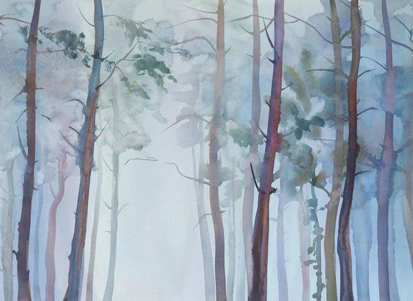 Papier Peint 'Aquarelle Forest' 350x255cm 3 Papier Peint 'Aquarelle Forest' 350x255cm