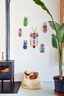 Objet Mural En Carton 'Deluxe Rhinoceros Beetle' 7 Objet Mural En Carton 'Deluxe Rhinoceros Beetle' -Magasin De Rénovation Domiciliaire gnt07 tierskulpturen bunt rosa wanddeko papier wandskulptur karton 3d wandobjekt aus karton wandskulptur papier 3d objekt zum zusammenstecken studio roof 03