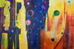 XXL Tableaux à L'huile 'Positive Impacts' | Pièce Unique Peinte à La Main 180x120cm -Magasin De Rénovation Domiciliaire kl00075 abstrakt goldglanz bunt lila modern acryl gemaelde oel bild 03