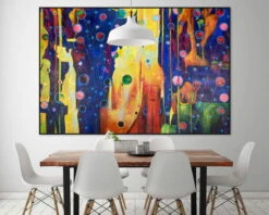 XXL Tableaux à L'huile 'Positive Impacts' | Pièce Unique Peinte à La Main 180x120cm -Magasin De Rénovation Domiciliaire kl00075 abstrakt goldglanz bunt lila modern acryl gemaelde oel bild 07