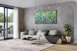 XXL Tableaux à L'huile 'Dem Hintergrund Entkommen' | Pièce Unique Peinte à La Main 200x100cm -Magasin De Rénovation Domiciliaire kl00120 abstrakt gruen modern acryl gemaelde oel bild oelgemaelde 0002 03