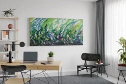 XXL Tableaux à L'huile 'Dem Hintergrund Entkommen' | Pièce Unique Peinte à La Main 200x100cm -Magasin De Rénovation Domiciliaire kl00120 abstrakt gruen modern acryl gemaelde oel bild oelgemaelde 0002 07