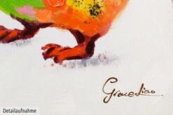 Tableau Peint à La Main 'Le Paradis Du Surfeur' 50x50cm | Avec Certificat D'authenticité -Magasin De Rénovation Domiciliaire kl00178 tier madagaskar pinguin bunt surfen surfbrett meer strand auf weiss modern acryl gemaelde oel bild oelgemaelde 09