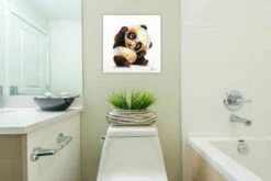 Tableau Peint à La Main 'Panda Hipster' 60x60cm | Avec Certificat D'authenticité -Magasin De Rénovation Domiciliaire kl00180 tier bunt panda baer brille fuer kinderzimmer modern acryl gemaelde oel bild oelgemaelde 08