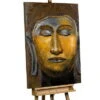 Tableau Peint à La Main 'Zen Intérieur' 75x100cm | Avec Certificat D'authenticité -Magasin De Rénovation Domiciliaire kl00239 buddha xxl bronze 3d gold braun relief modern acryl gemaelde oel bild oelgemaelde 01