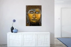 Tableau Peint à La Main 'Zen Intérieur' 75x100cm | Avec Certificat D'authenticité -Magasin De Rénovation Domiciliaire kl00239 buddha xxl bronze 3d gold braun relief modern acryl gemaelde oel bild oelgemaelde 04