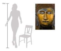 Tableau Peint à La Main 'Zen Intérieur' 75x100cm | Avec Certificat D'authenticité -Magasin De Rénovation Domiciliaire kl00239 buddha xxl bronze 3d gold braun relief modern acryl gemaelde oel bild oelgemaelde 08