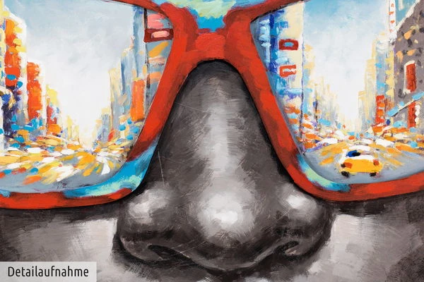 Tableau Peint à La Main 'Behind Blue Eyes' 80x80cm | Avec Certificat D'authenticité 12 Tableau Peint à La Main 'Behind Blue Eyes' 80x80cm | Avec Certificat D'authenticité – Image 10