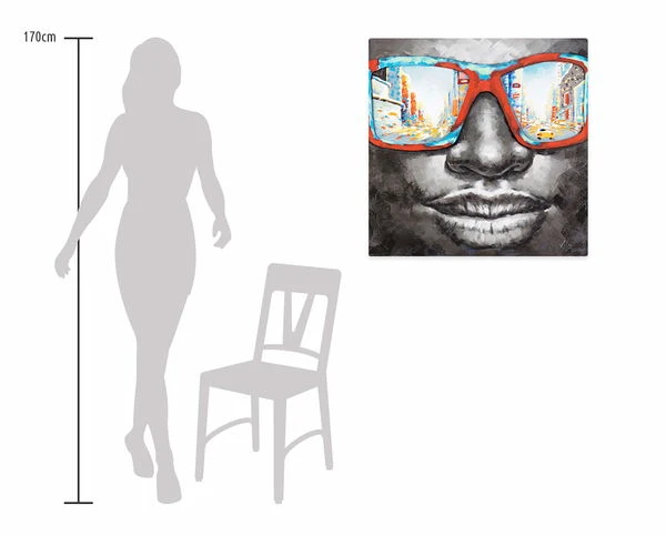 Tableau Peint à La Main 'Behind Blue Eyes' 80x80cm | Avec Certificat D'authenticité 10 Tableau Peint à La Main 'Behind Blue Eyes' 80x80cm | Avec Certificat D'authenticité – Image 8