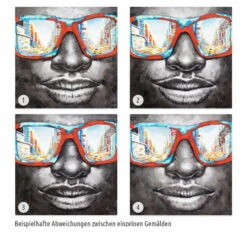 Tableau Peint à La Main 'Behind Blue Eyes' 80x80cm | Avec Certificat D'authenticité 18 Tableau Peint à La Main 'Behind Blue Eyes' 80x80cm | Avec Certificat D'authenticité -Magasin De Rénovation Domiciliaire kl00439 portraet gesicht brille damen rot blau modern acryl gemaelde oel bild 06