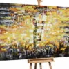 XXL Tableaux à L'huile 'Goldener Triumph' | Pièce Unique Peinte à La Main 180x120cm -Magasin De Rénovation Domiciliaire kl00458 abstrakte elemente gold deko modern acryl gemaelde oel bild oelgemaelde 0001 01
