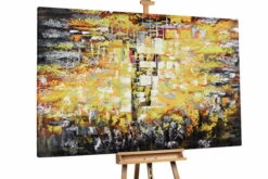 XXL Tableaux à L'huile 'Goldener Triumph' | Pièce Unique Peinte à La Main 180x120cm