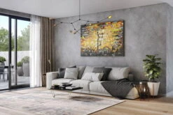 XXL Tableaux à L'huile 'Goldener Triumph' | Pièce Unique Peinte à La Main 180x120cm -Magasin De Rénovation Domiciliaire kl00458 abstrakte elemente gold deko modern acryl gemaelde oel bild oelgemaelde 0001 03