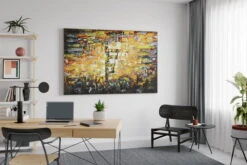 XXL Tableaux à L'huile 'Goldener Triumph' | Pièce Unique Peinte à La Main 180x120cm -Magasin De Rénovation Domiciliaire kl00458 abstrakte elemente gold deko modern acryl gemaelde oel bild oelgemaelde 0001 07