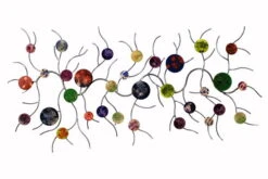 Sculpture Murale En Métal 'Connexion Des Planètes' 138x65x5cm