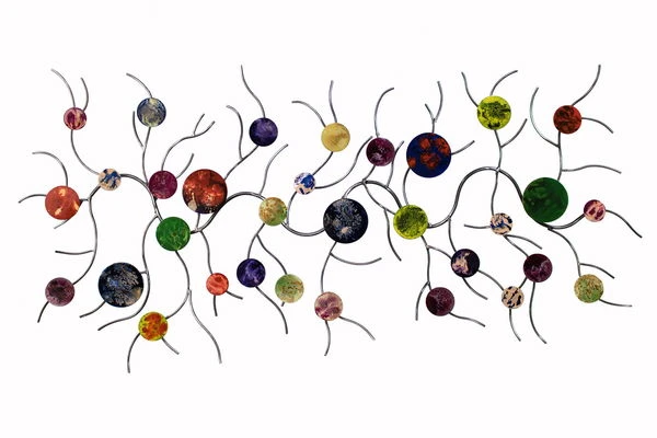 Sculpture Murale En Métal 'Connexion Des Planètes' 138x65x5cm 3 Sculpture Murale En Métal 'Connexion Des Planètes' 138x65x5cm