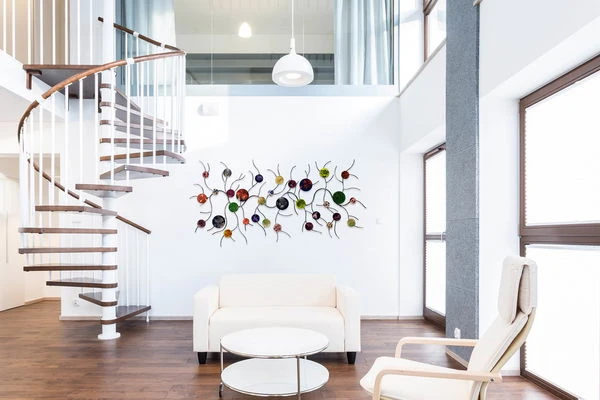 Sculpture Murale En Métal 'Connexion Des Planètes' 138x65x5cm 6 Sculpture Murale En Métal 'Connexion Des Planètes' 138x65x5cm – Image 4