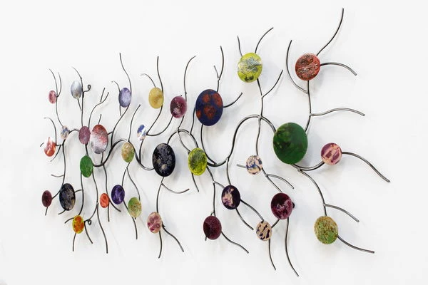 Sculpture Murale En Métal 'Connexion Des Planètes' 138x65x5cm 7 Sculpture Murale En Métal 'Connexion Des Planètes' 138x65x5cm – Image 5