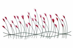 Sculpture Murale En Métal 'Fleurs Enjouées' 124x56x6cm
