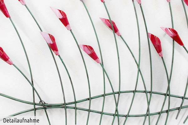 Sculpture Murale En Métal 'Fleurs Enjouées' 124x56x6cm 8 Sculpture Murale En Métal 'Fleurs Enjouées' 124x56x6cm – Image 6