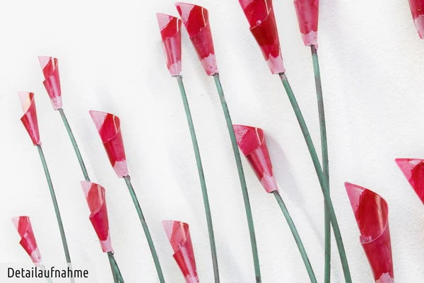 Sculpture Murale En Métal 'Fleurs Enjouées' 124x56x6cm 11 Sculpture Murale En Métal 'Fleurs Enjouées' 124x56x6cm – Image 9