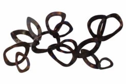 Sculpture Murale En Métal 'Unis Pour La Vie' 120x60x6cm