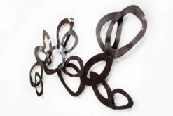 Sculpture Murale En Métal 'Unis Pour La Vie' 120x60x6cm -Magasin De Rénovation Domiciliaire kl00497 rost ringe flammenbehandelt in braun modern wandskulpturen 05