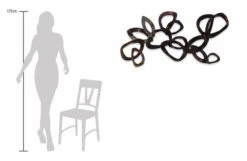 Sculpture Murale En Métal 'Unis Pour La Vie' 120x60x6cm -Magasin De Rénovation Domiciliaire kl00497 rost ringe flammenbehandelt in braun modern wandskulpturen 06