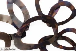 Sculpture Murale En Métal 'Unis Pour La Vie' 120x60x6cm -Magasin De Rénovation Domiciliaire kl00497 rost ringe flammenbehandelt in braun modern wandskulpturen 07