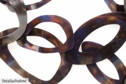 Sculpture Murale En Métal 'Unis Pour La Vie' 120x60x6cm -Magasin De Rénovation Domiciliaire kl00497 rost ringe flammenbehandelt in braun modern wandskulpturen 08