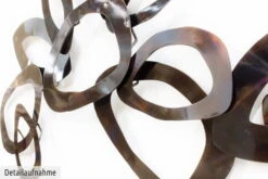 Sculpture Murale En Métal 'Unis Pour La Vie' 120x60x6cm -Magasin De Rénovation Domiciliaire kl00497 rost ringe flammenbehandelt in braun modern wandskulpturen 09