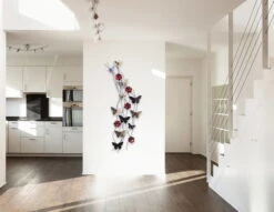 Sculpture Murale En Métal 'Ruban Papillon' 48x134x8cm -Magasin De Rénovation Domiciliaire kl00499 schmetterling und blueten filigran in rot modern acryl gemaelde oel bild 03