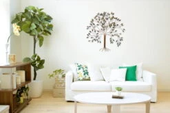 Sculpture Murale En Métal 'Arbre De Vie' 98x98x8cm -Magasin De Rénovation Domiciliaire kl00503 filigraner baum in gruen bronze metall skulptur plastik figur modern 04