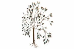 Sculpture Murale En Métal 'Arbre De Vie' 98x98x8cm -Magasin De Rénovation Domiciliaire kl00503 filigraner baum in gruen bronze metall skulptur plastik figur modern 05