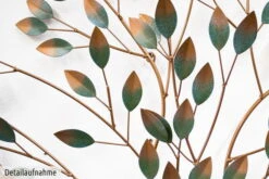 Sculpture Murale En Métal 'Arbre De Vie' 98x98x8cm -Magasin De Rénovation Domiciliaire kl00503 filigraner baum in gruen bronze metall skulptur plastik figur modern 06